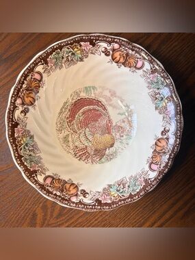 VTG Johnson Brothers Autumn Monarch 8” Round Serving Cereal Salad Bowl